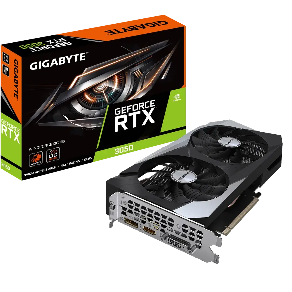 Placă Video Gigabyte GV-N3050WF2OC-8GD,  8GB GDDR6 128bit (GV-N3050WF2OC-8GD)