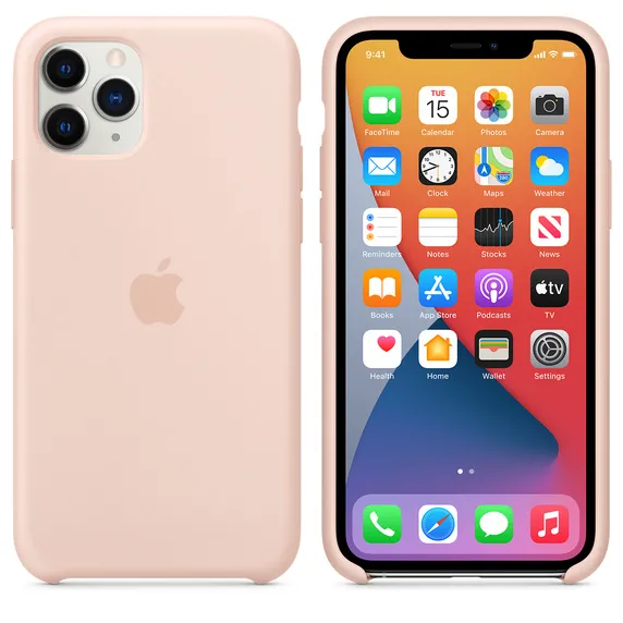Original iPhone 11 Pro Silicone Case, Pink Sand