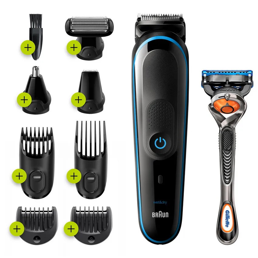 Мужской Триммер Braun 9-in-1 Trimmer MGK5280, Черный | Синий