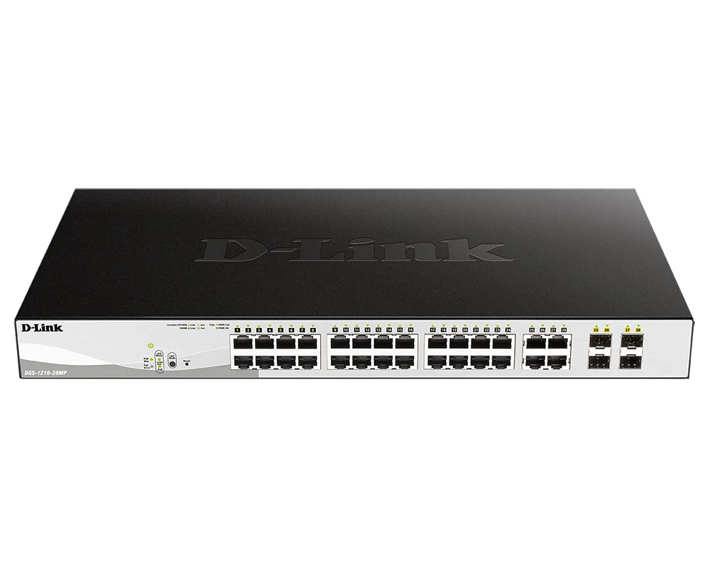PoE коммутатор D-Link DGS-1210-28MP, 24x IEEE 802.3af/at