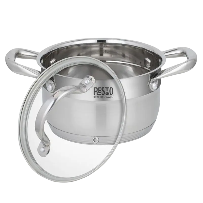 Кастрюля RESTO 92102, 1,9л, Нержавеющая сталь