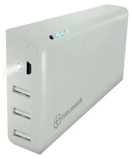  Power Bank 20000 mAh, Tuncmatik Mini Charge 20000, White - W/Lightning type