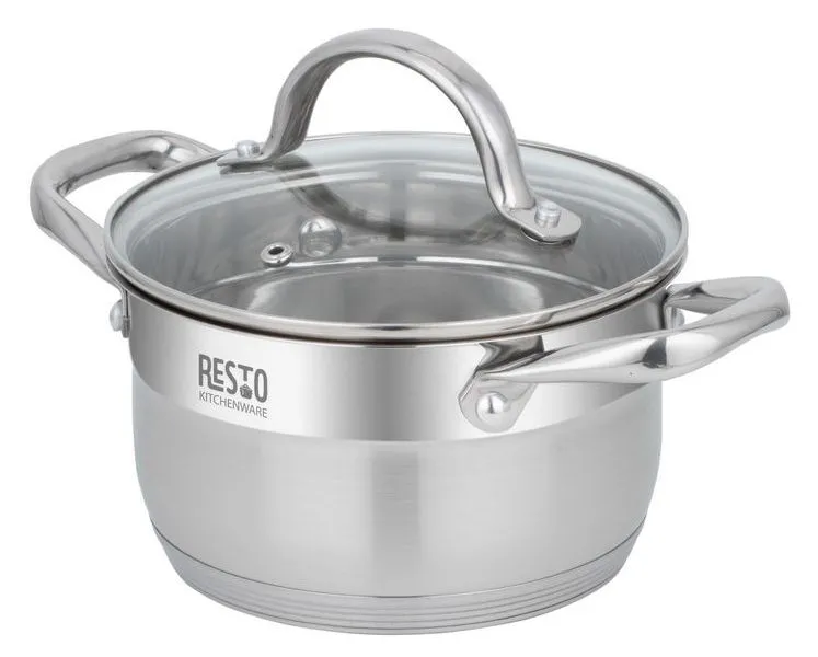 Кастрюля RESTO 92102, 1,9л, Нержавеющая сталь