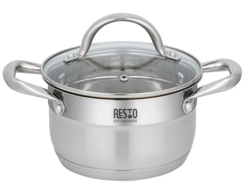 Кастрюля RESTO 92102, 1,9л, Нержавеющая сталь