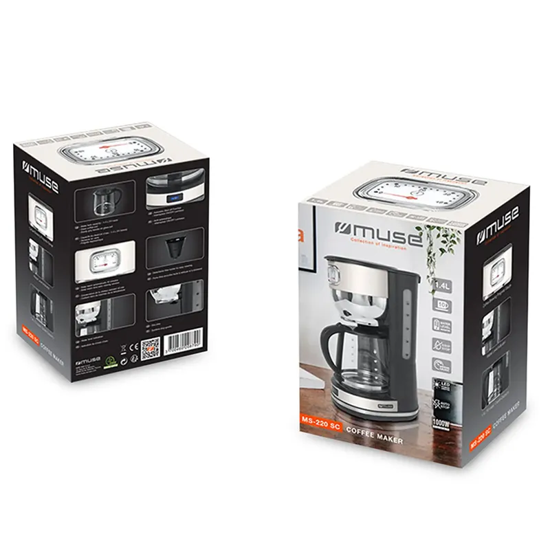 Капельная Кофеварка MUSE MS-220 SC, 1000Вт, Бежевый