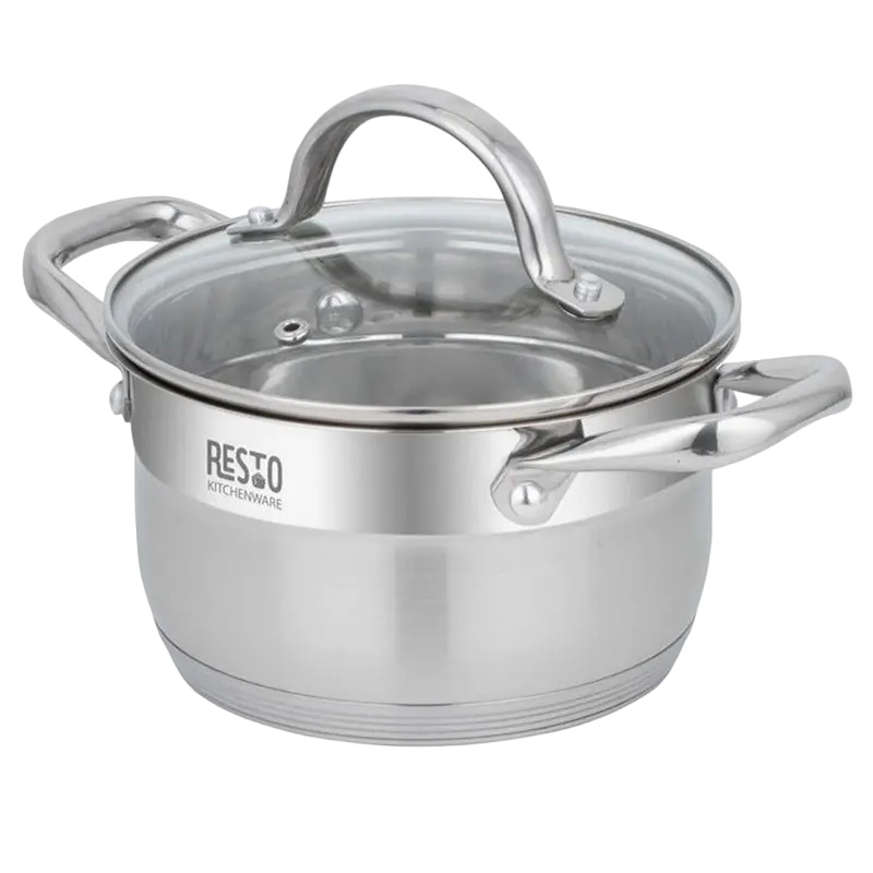 Кастрюля RESTO 92102, 1,9л, Нержавеющая сталь