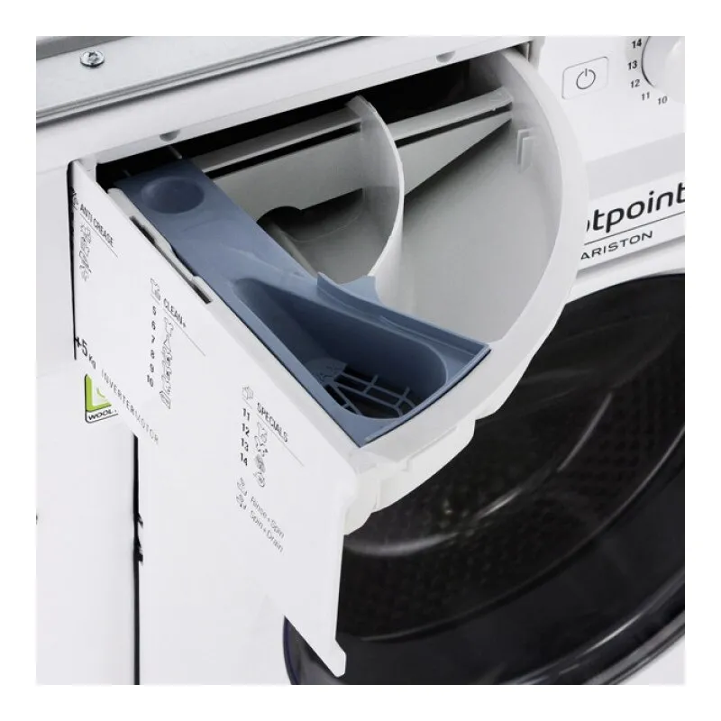 Mașină de spălat cu uscător Hotpoint-Ariston BI WDWG 75148 EU, 7kg, Alb