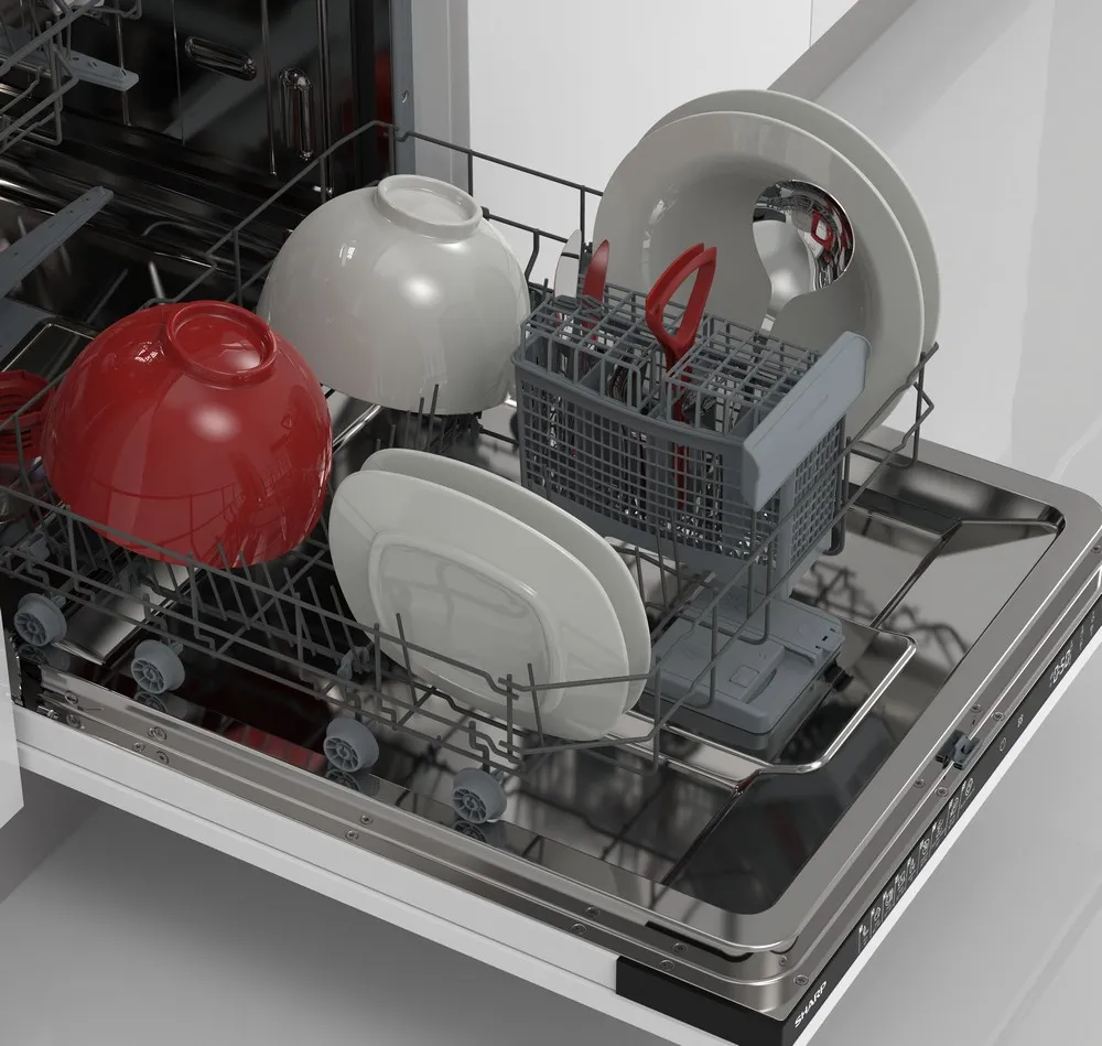 Mașină de spălat vase Sharp QWNI54I44DXEU, Alb