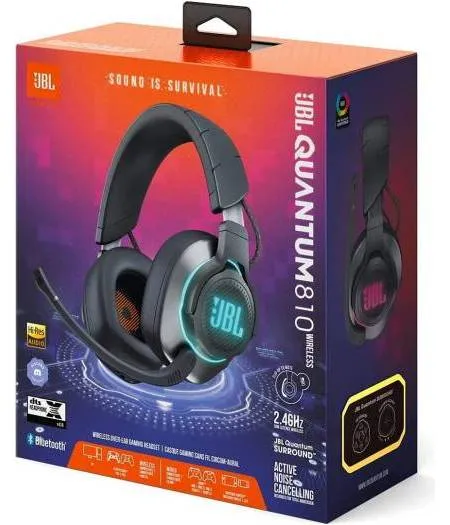 Căști gaming JBL Quantum 810, Fără fir, Negru