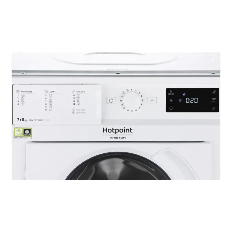 Mașină de spălat cu uscător Hotpoint-Ariston BI WDWG 75148 EU, 7kg, Alb