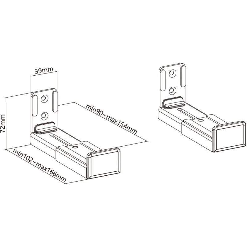Soundbar Holder SBH154, Reflecta