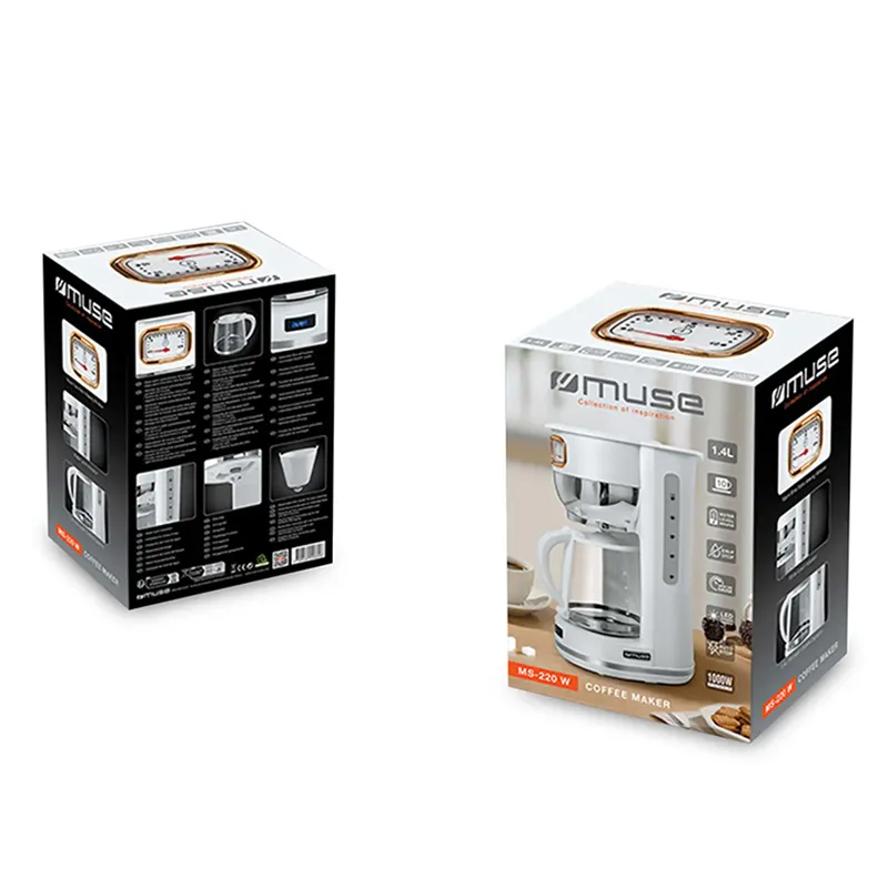 Cafetieră MUSE MS-220 W, 1000W, Alb