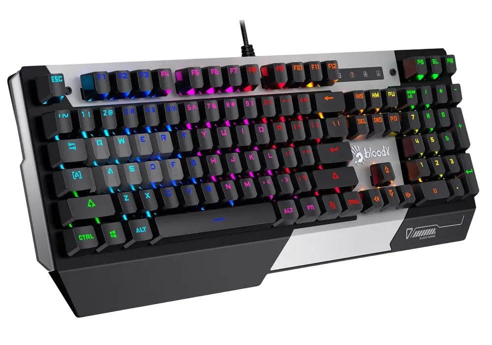 Клавиатура Bloody B865R, Проводное, Черный/Серебристый