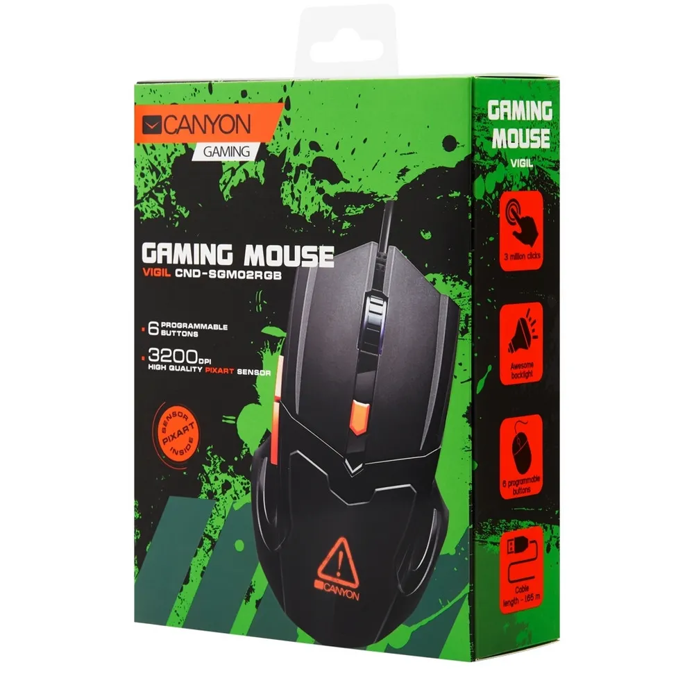 Игровая мышь Canyon Vigil, Чёрный