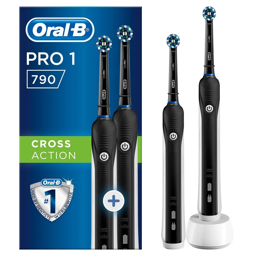 Электрическая зубная щетка BRAUN PRO 790 Cross Action Black, Чёрный