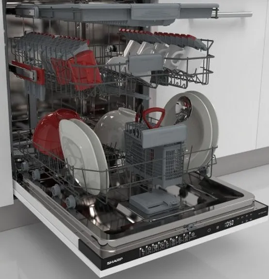 Mașină de spălat vase Sharp QWNI54I44DXEU, Alb