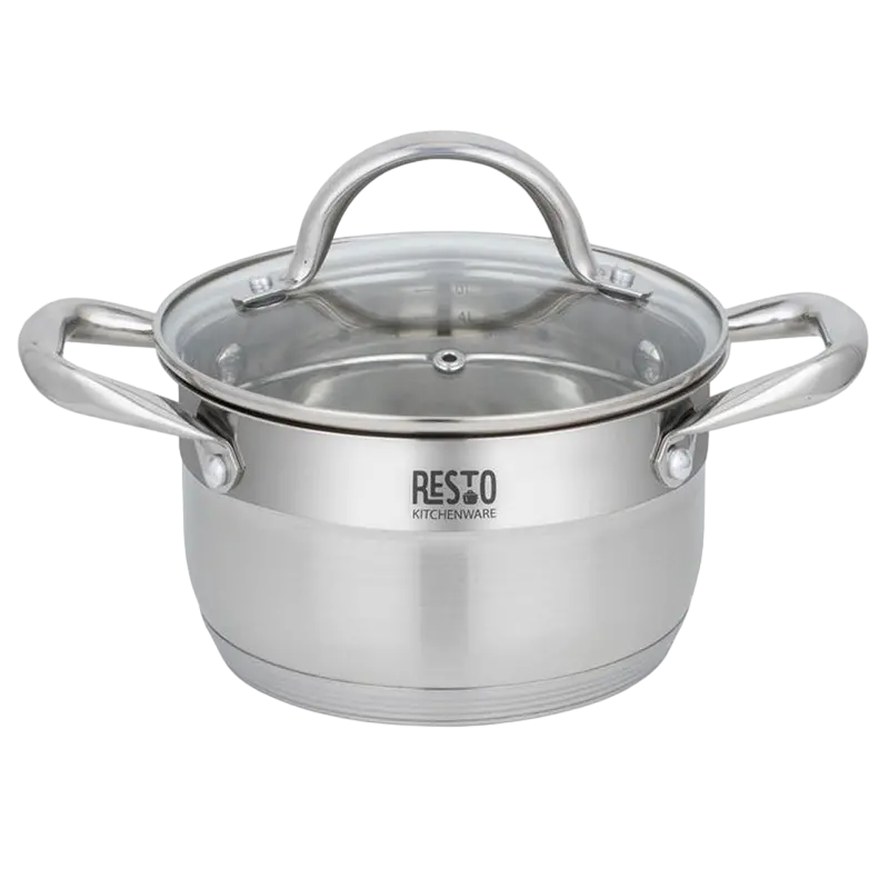 Кастрюля RESTO 92102, 1,9л, Нержавеющая сталь