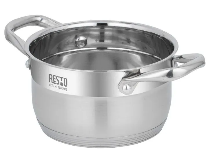 Кастрюля RESTO 92102, 1,9л, Нержавеющая сталь