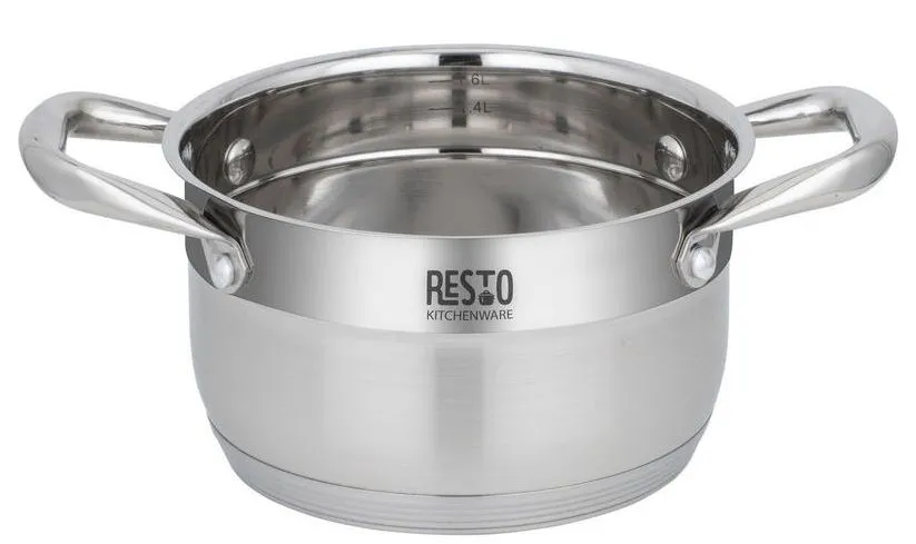 Кастрюля RESTO 92102, 1,9л, Нержавеющая сталь