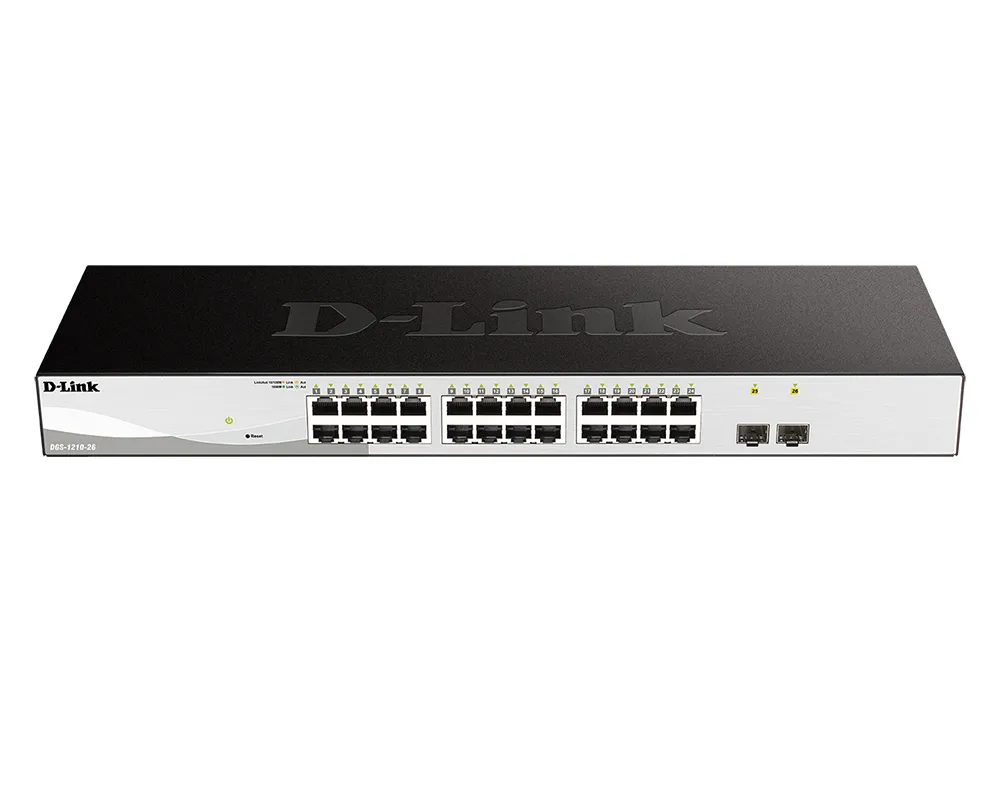 Сетевой коммутатор D-Link DGS-1210-26, 24x 10/100/1000 Мбит/с, 2x SFP