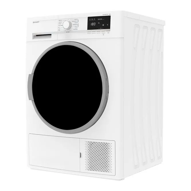 Uscător de rufe Sharp KDGHB8S7GW2EET, 8, Alb