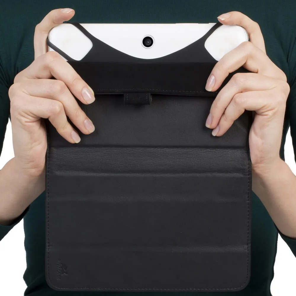 Husă pentru tabletă RivaCase Malpensa, 7", Microfibră, Negru