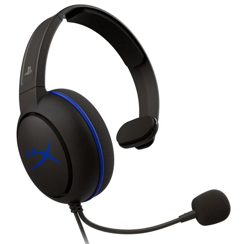 Căști gaming HyperX Cloud Chat PS4, Cu fir, Negru/Albastru