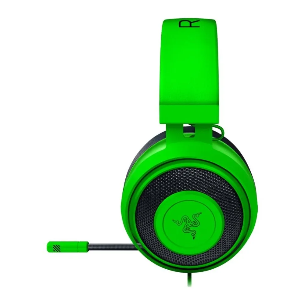 Gaming Headset Razer Kraken, 50mm drivers, 12-28kHz, 32 Ohm, 109db, 322g, 1.3m, 3.5mm, Green