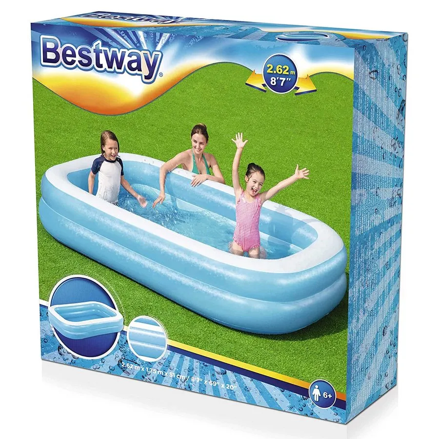 Piscină gonflabilă Bestway Fast Set, 778L, Albastru/Alb, 54006