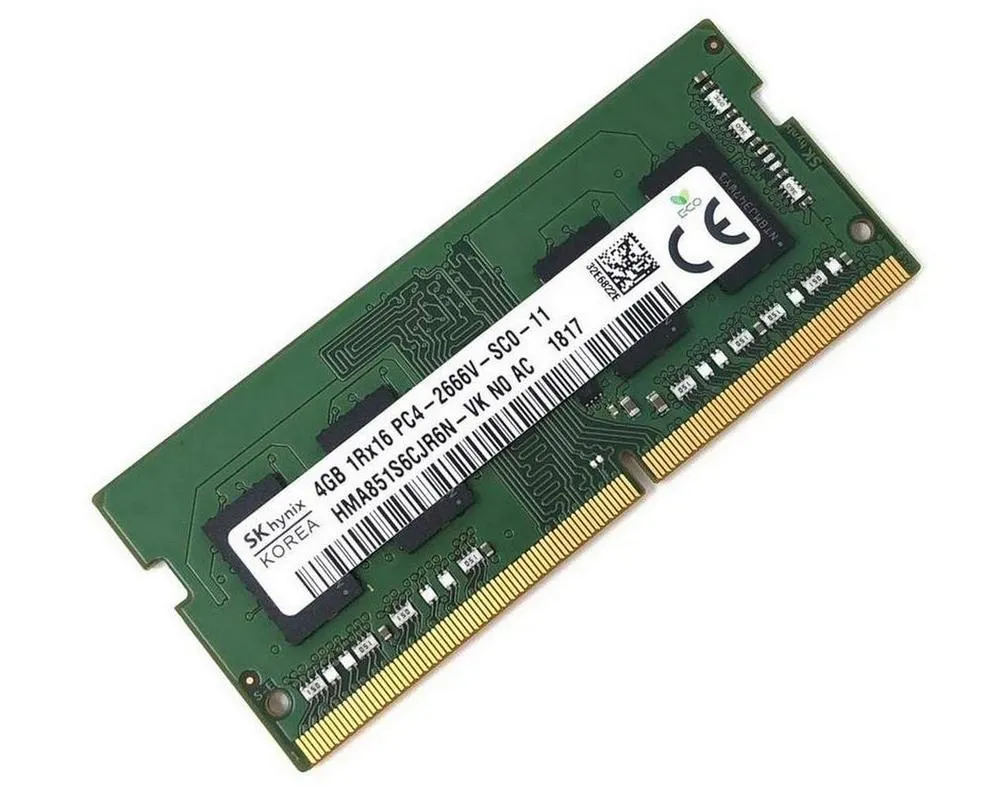 Оперативная память Hynix HMA851S6CJR6N-VKN0, DDR4 SDRAM, 2666 МГц, 4Гб, Hynix 4GB DDR4 2666 So-Dimm