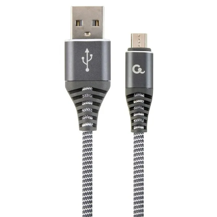 Кабель для зарядки и синхронизации Cablexpert CC-USB2B-AMmBM-1M-WB2, USB Type-A/micro-USB, 1м, Серый