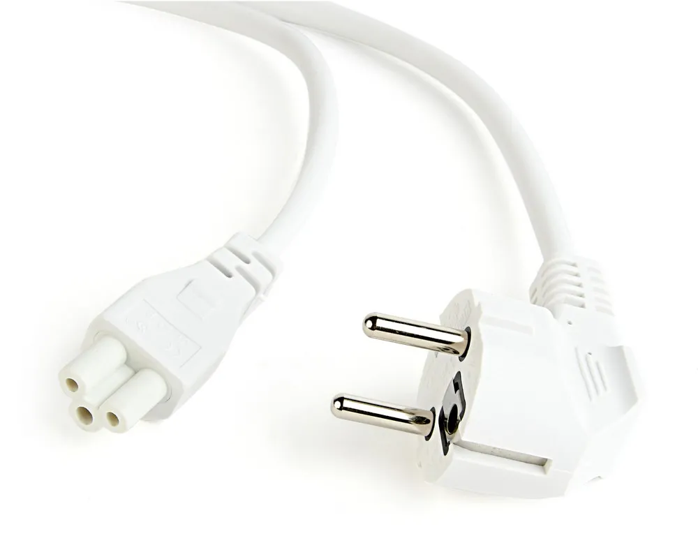 Power Cord PC-220V  1.8m Euro Plug   VDE-approved, White, Cablexpert, PC-186-ML12-W