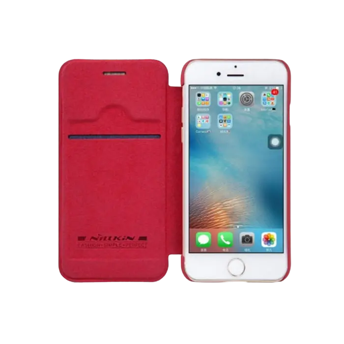 Husă tip carte Nillkin iPhone SE 2020/8/7 - Qin, Roșu