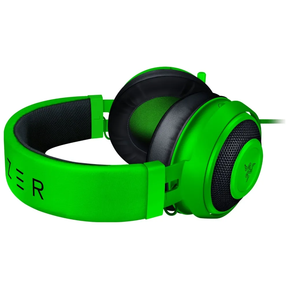 Gaming Headset Razer Kraken, 50mm drivers, 12-28kHz, 32 Ohm, 109db, 322g, 1.3m, 3.5mm, Green
