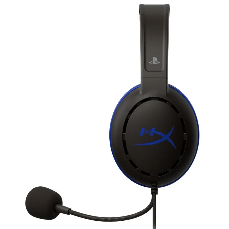 Căști gaming HyperX Cloud Chat PS4, Cu fir, Negru/Albastru