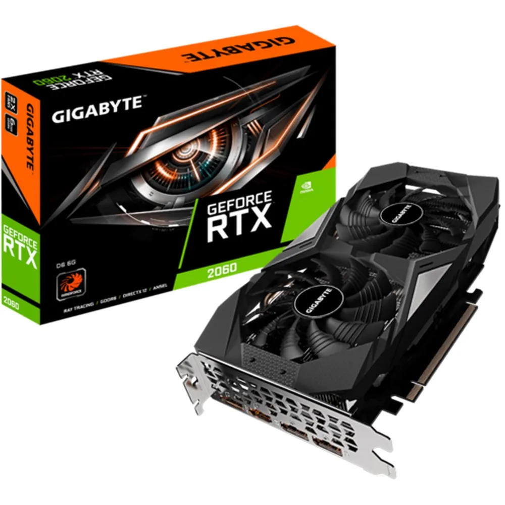 Placă Video Gigabyte GV-N2060D6-6GD,  6GB GDDR6 192bit
