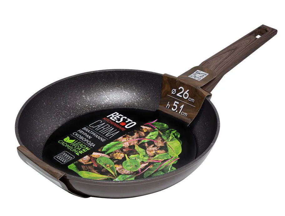 Сковорода RESTO 93023, 26см, Коричневый