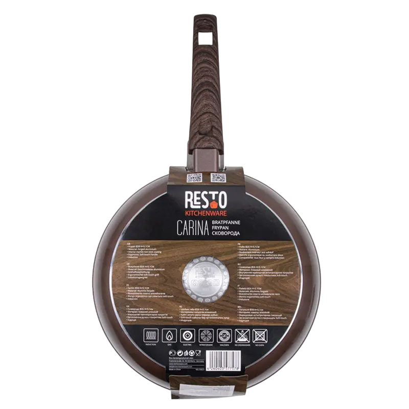 Сковорода RESTO 93023, 26см, Коричневый