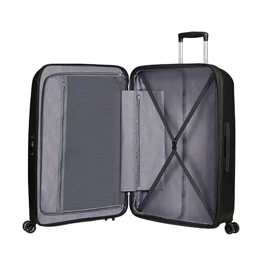 Valiza American Turister BON AIR DLX pe 4 roti 75/28 TSA EXP negru