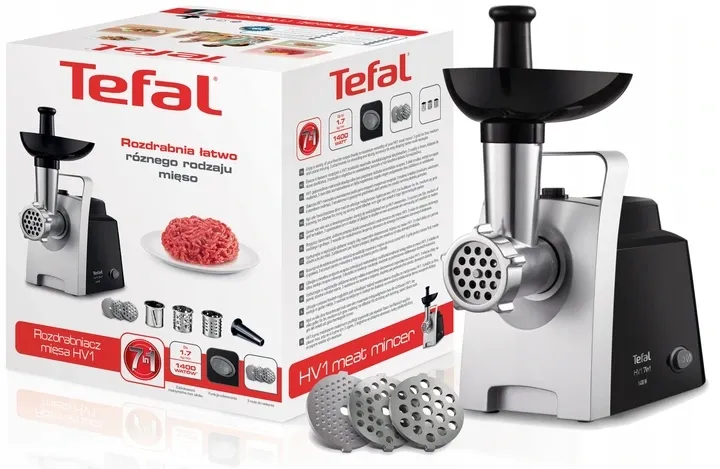 Mașină de tocat carne Tefal NE108831, Negru Argintiu