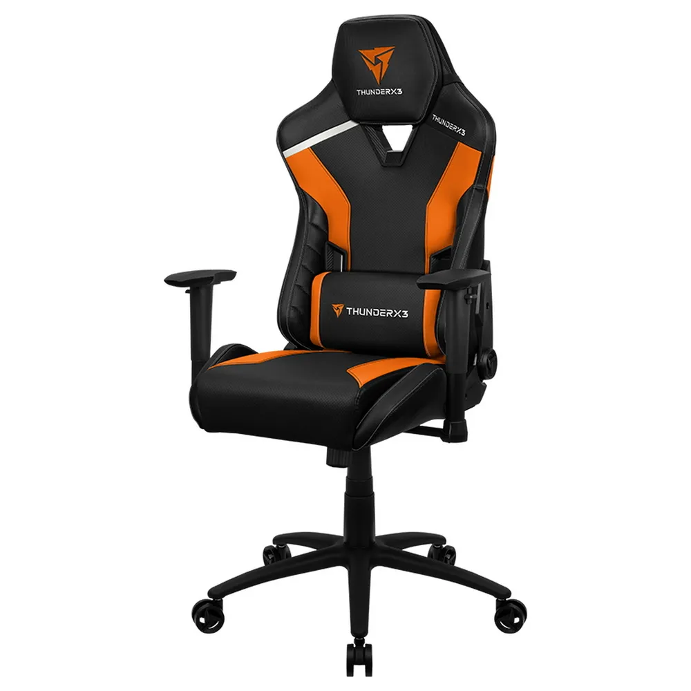 Scaun Gaming ThunderX3 TC3, PU Piele, Negru/Portocaliu