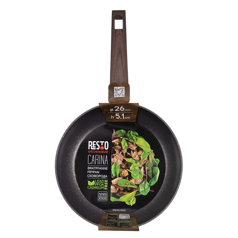 Сковорода RESTO 93023, 26см, Коричневый