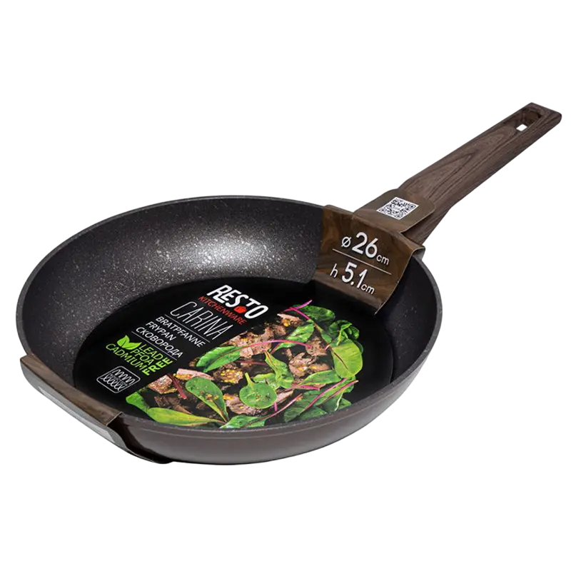 Сковорода RESTO 93023, 26см, Коричневый