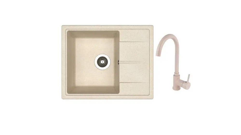 НАБОР мойки Dr Gans Nika 580 + SanDonna F 7073 бежевый