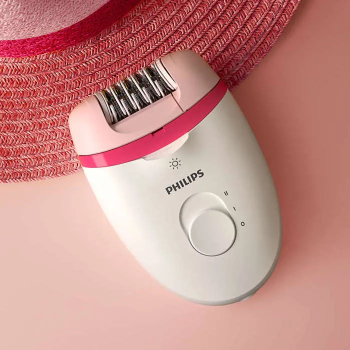 Epilator PHILIPS BRE255/00, Alb/Roz