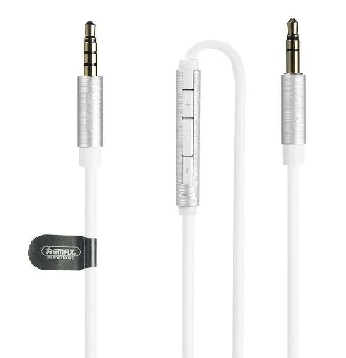 Cablu audio Remax S120, 3.5 mm - 3.5 mm, 1,2m, Alb