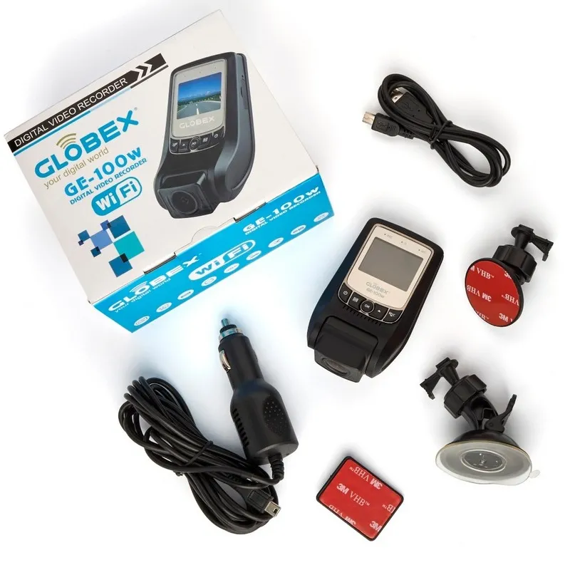 Cameră auto DVR Globex GE-100w, HD 720p, Negru