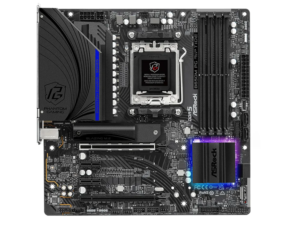 Материнская плата ASRock B650M PG RIPTIDE, AM5, AMD B650, Micro-ATX