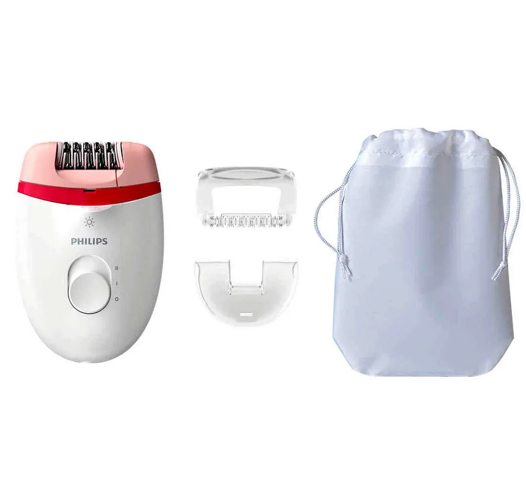 Epilator PHILIPS BRE255/00, Alb/Roz