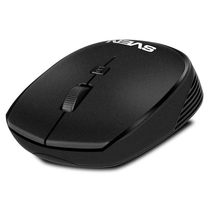 Wireless Mouse SVEN RX-210W, Optical, 800-1400 dpi, 4 buttons, Ambidextrous, 1xAA, Black